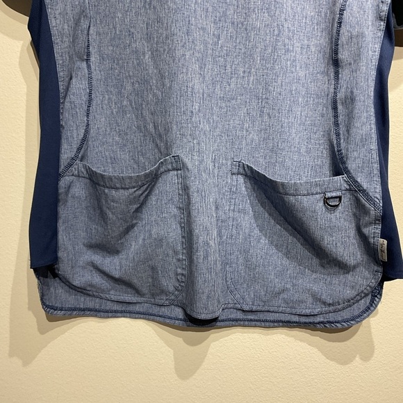 Ava Therese Size L Blue Scrubs Uniform Shirt Like New Condition - Picture 6 of 9